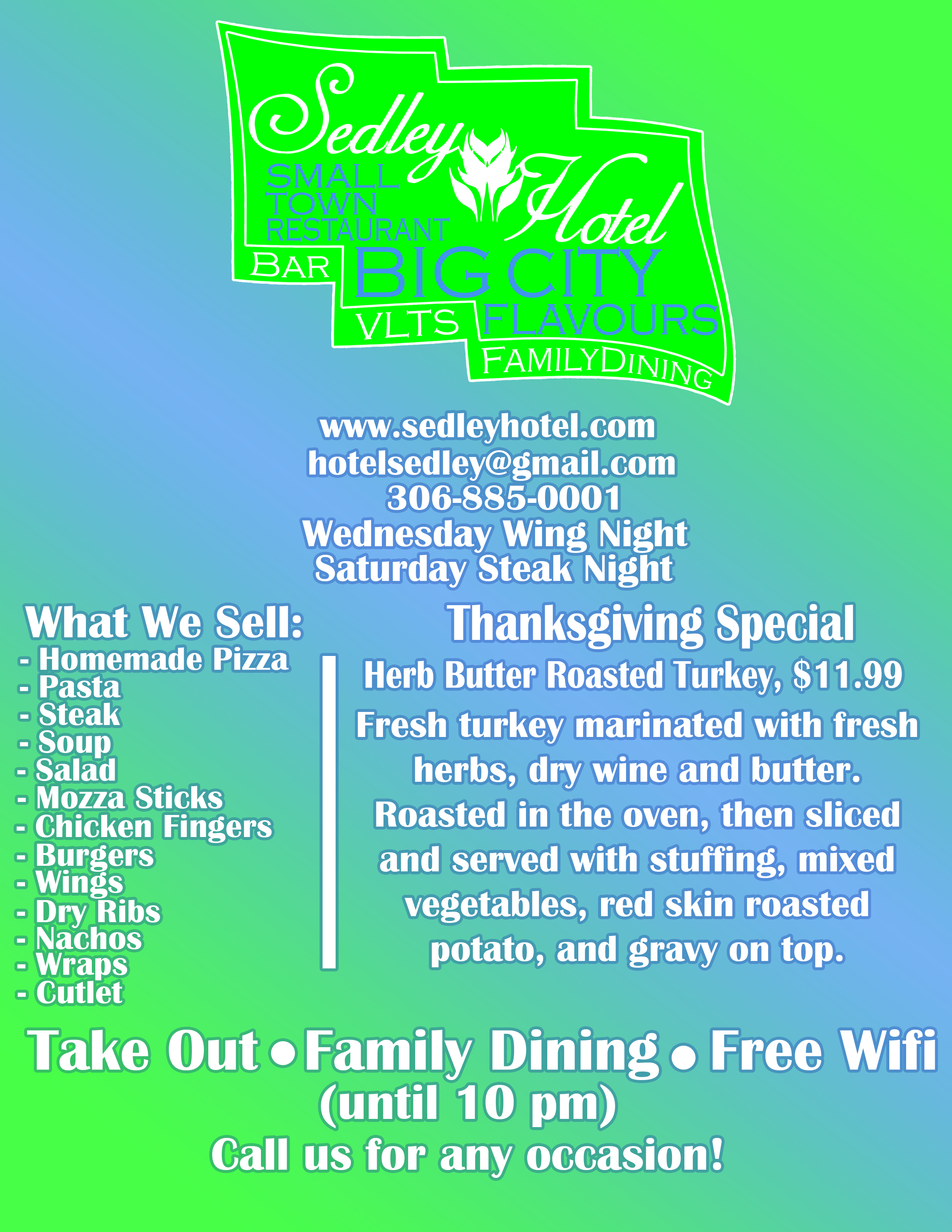 Sedley Hotel Flyer 2